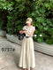Casual Collar Down Short Sleeves Maxi Dress